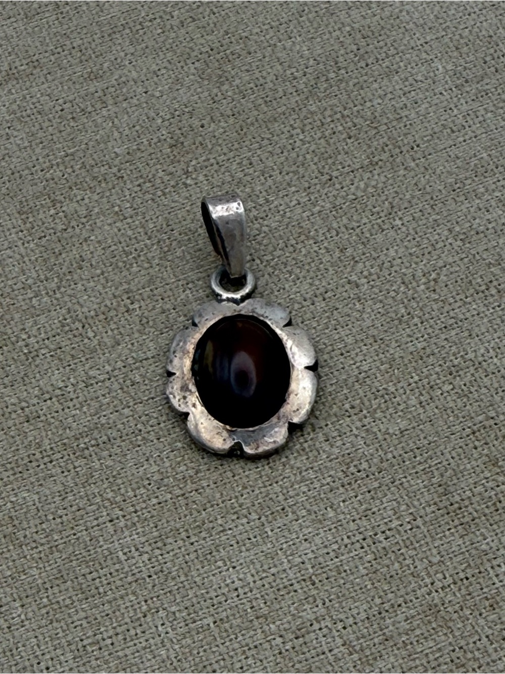 Sterling Silver Mexican fire opal Stone Pendant